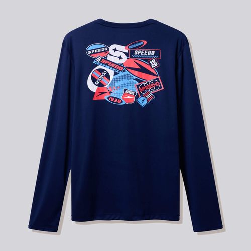 Playera Manga Larga con Gráficos Hombre Speedo