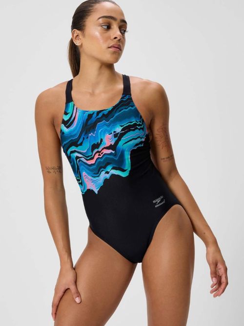 Traje de Baño One Piece Placement Leaderback Para Mujer